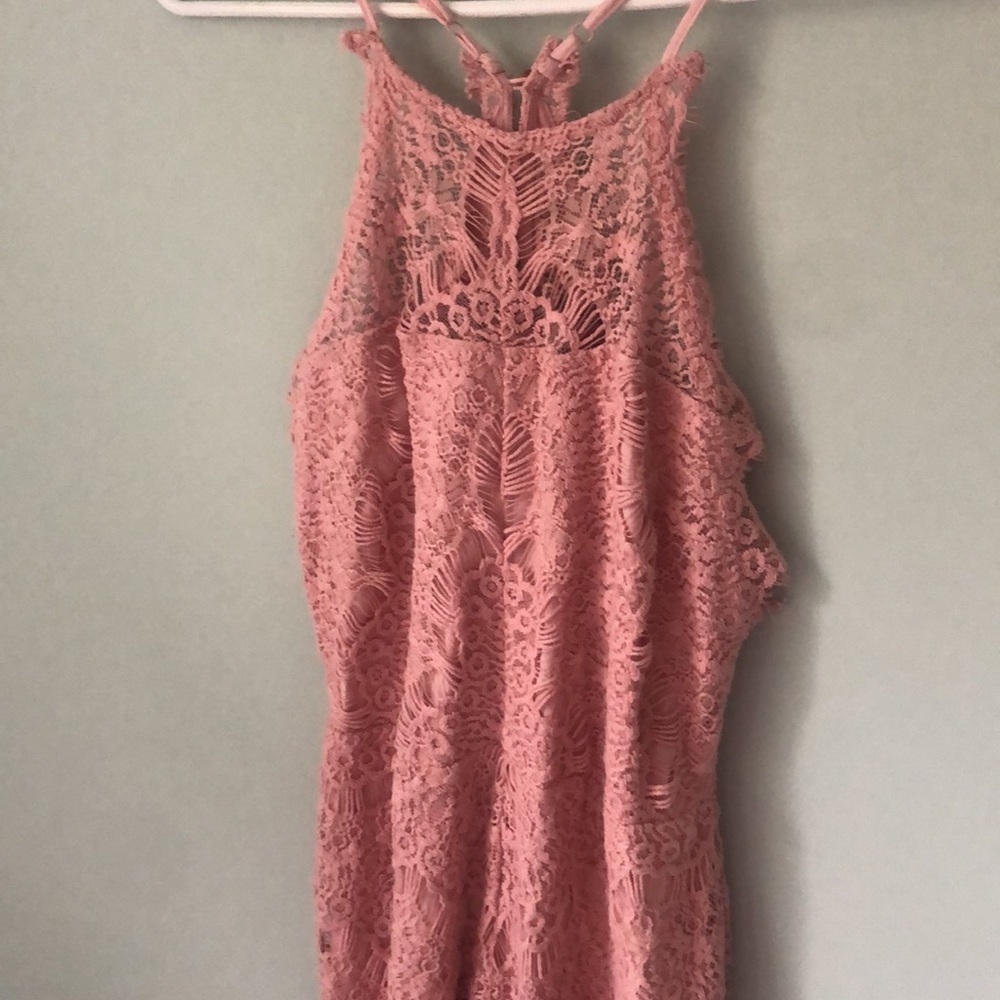 Free People Intimately She’s Got It Rose Slip Lace Dress - Picture 2 of 6